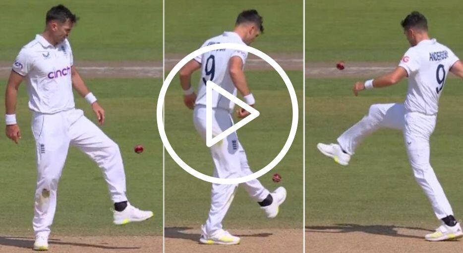 [WATCH] James Anderson Wows Fans with Unexpected Football Skills During Fourth Test in Manchester